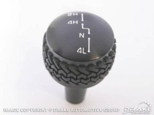 Jeep Wrangler JK Shift Knob - DV8 Offroad - Tired Tread Design - Black - `07-`18